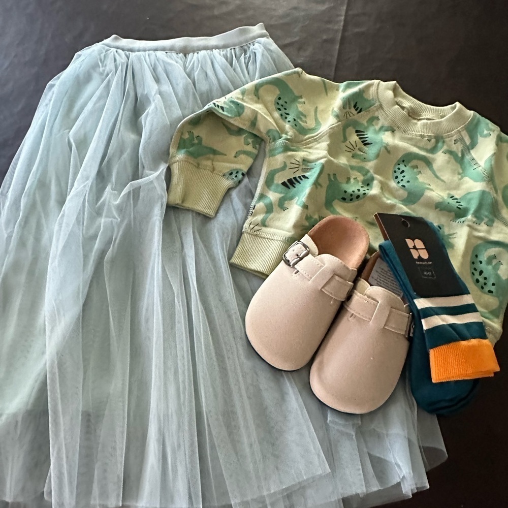 Mint green Kids Tulle Skirt. Dress it up or down.